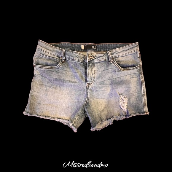 KUT Women's Blue Denim Shorts - Picture 1 of 4